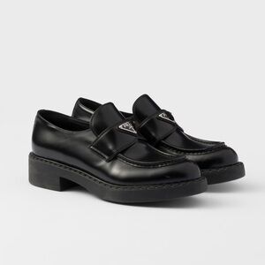 Prada Women's Black Leather Loafers